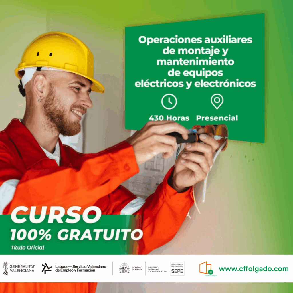 Operaciones auxiliares de montaje y mantenimiento de equipos eléctricos y electrónicos