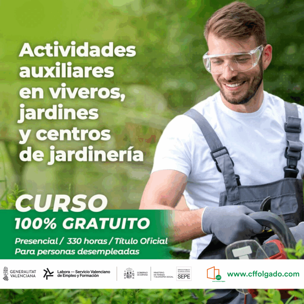 Actividades auxiliares en viveros, jardines y centros de jardinería