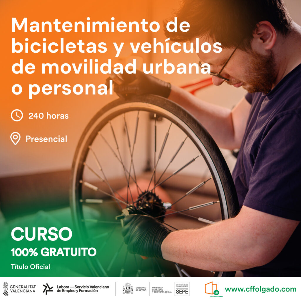 MANTENIMIENTO DE BICICLETAS Y VEHÍCULOS DE MOVILIDAD URBANA O PERSONAL 