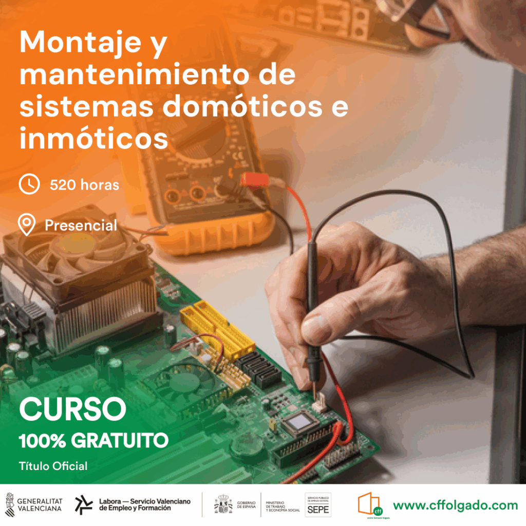 Montaje y mantenimiento de sistemas domóticos e inmóticos