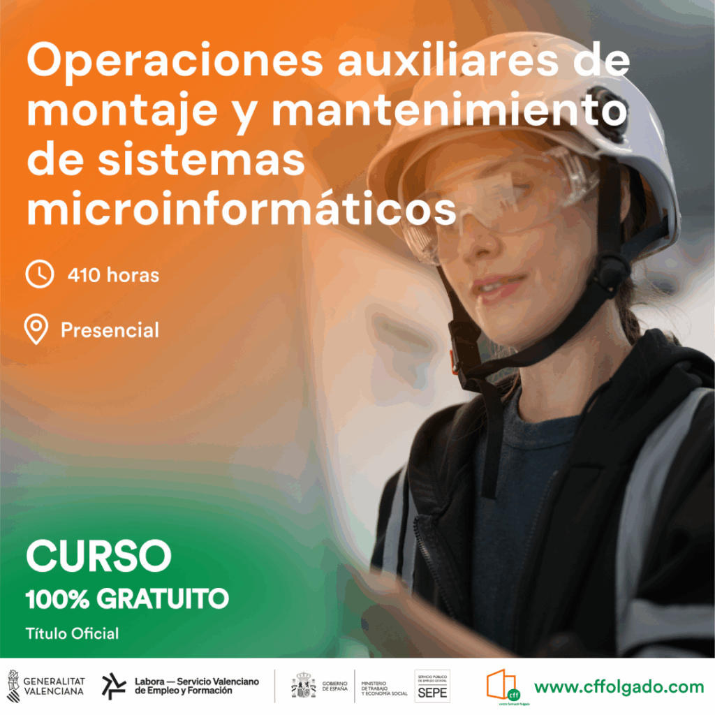 Operaciones auxiliares de montaje y mantenimiento de sistemas microinformáticos