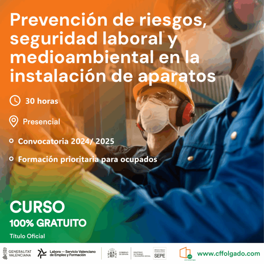 Prevención de riesgos, seguridad laboral y medioambiental en la inst. de aparatos