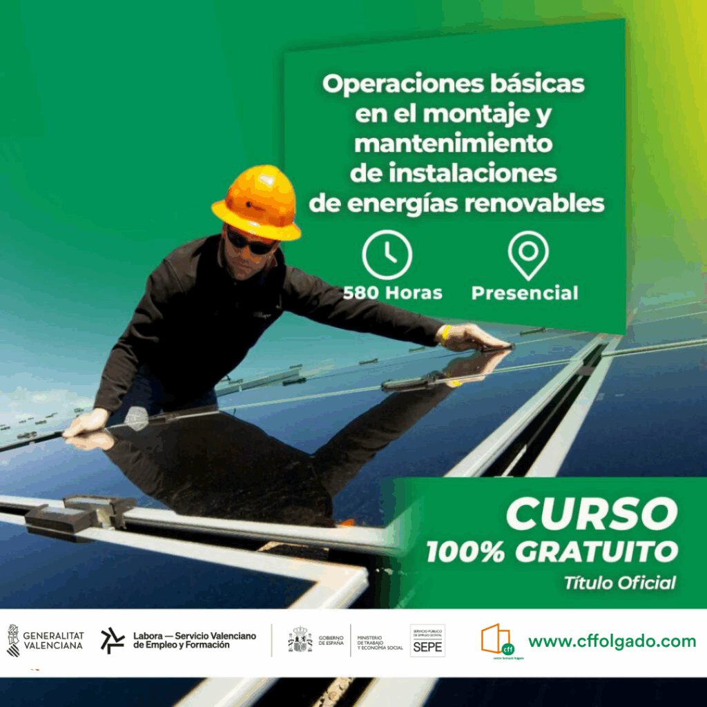 Operaciones básicas en el montaje y mantenimiento de instalaciones de energías renovables