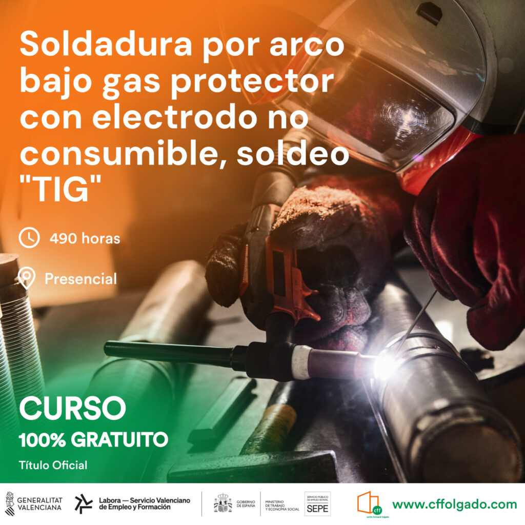 Soldadura por arco bajo gas protector con electrodo no consumible, soldeo «tig»