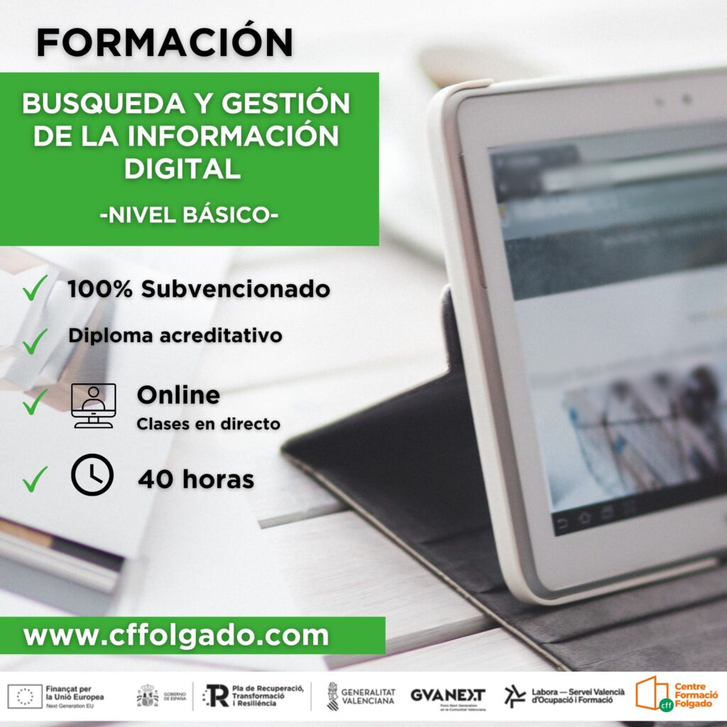 Búsqueda y gestión de la información digital - nivel básico